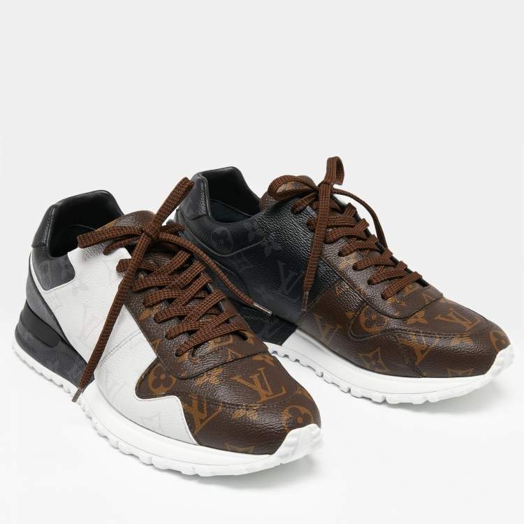 Pre Owned Louis Vuitton Tri-Color Monogram Canvas Run Away Sneakers Size 39
