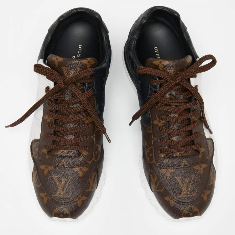 Pre Owned Louis Vuitton Tri-Color Monogram Canvas Run Away Sneakers Size 39