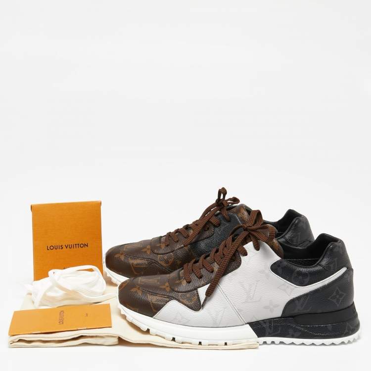 Pre Owned Louis Vuitton Tri-Color Monogram Canvas Run Away Sneakers Size 39