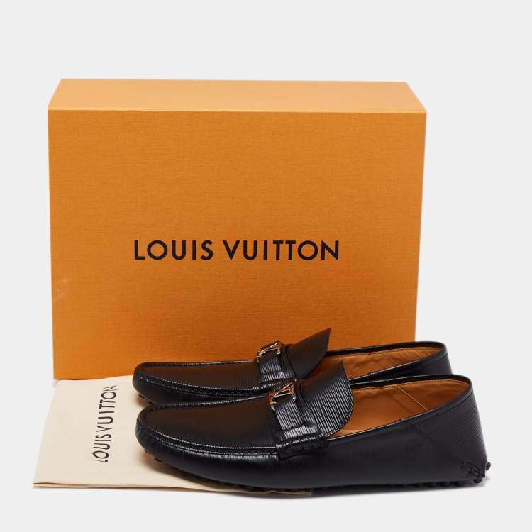 Pre Owned Louis Vuitton Black Epi Leather Major Loafers Size 44.5