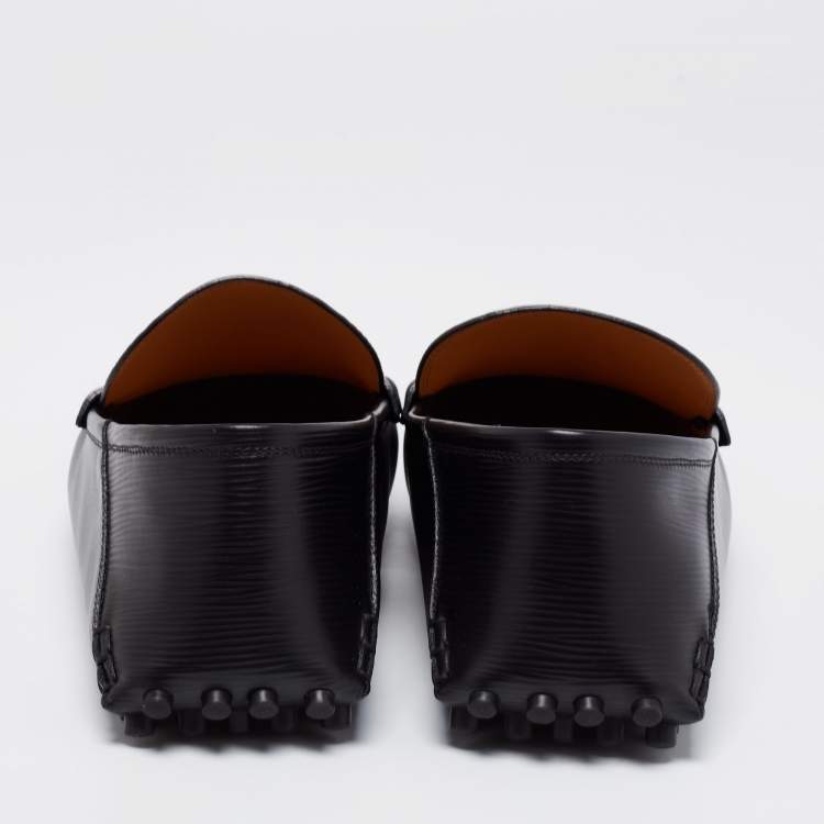 Pre Owned Louis Vuitton Black Epi Leather Major Loafers Size 44.5