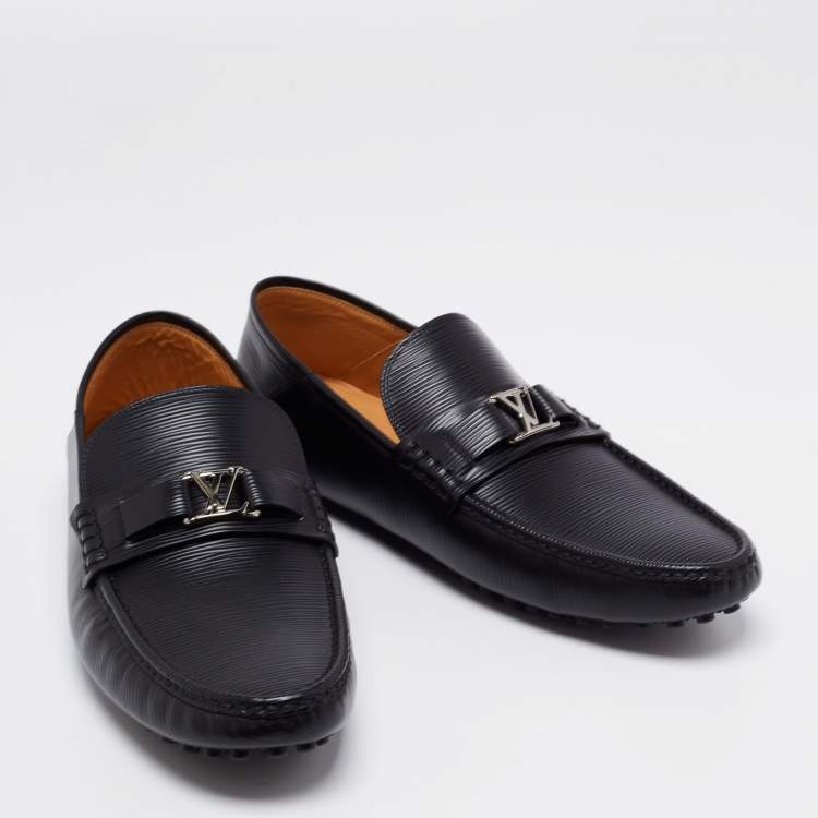 Pre Owned Louis Vuitton Black Epi Leather Major Loafers Size 44.5