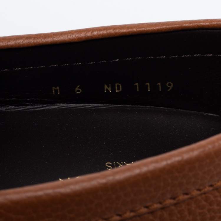 Pre Owned Louis Vuitton Brown Leather Monte Carlo Loafers Size 40