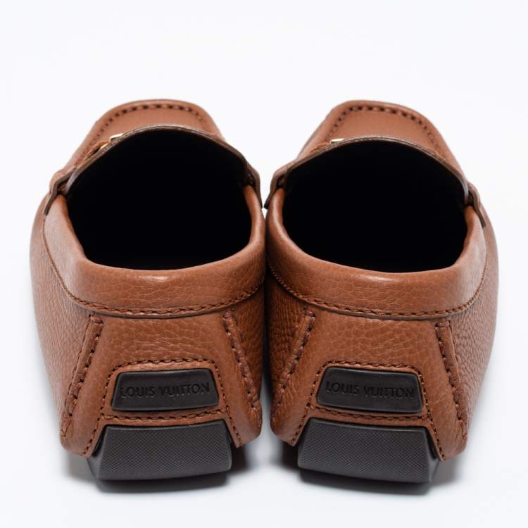Pre Owned Louis Vuitton Brown Leather Monte Carlo Loafers Size 40