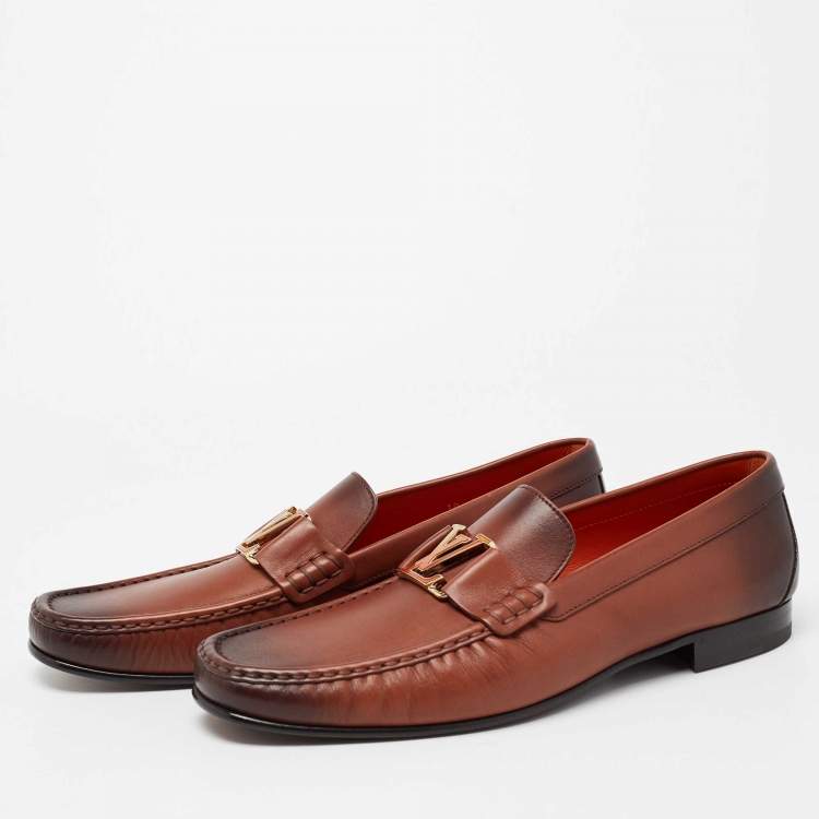 brown lv loafers