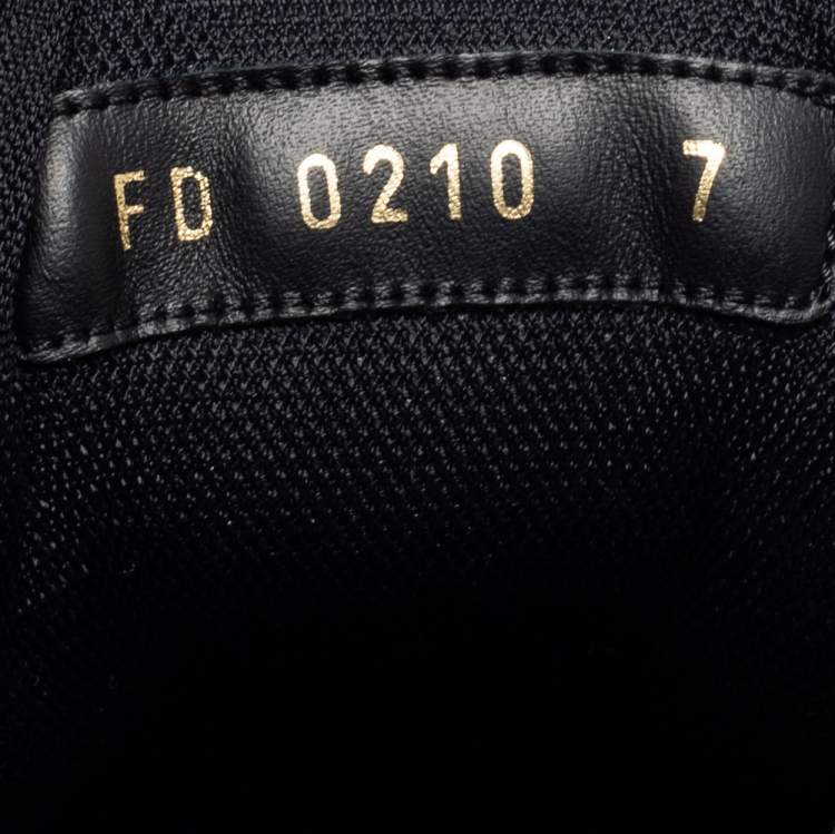 Pre Owned Louis Vuitton Black/Blue Leather, Mesh and Monogram Canvas Low-Top Sneakers Size 41