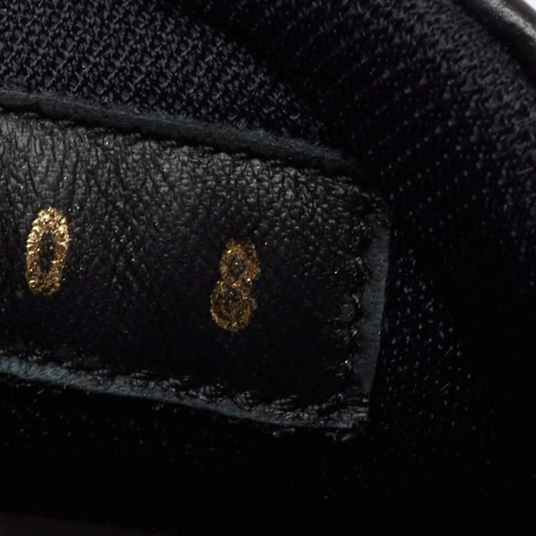 Pre Owned Louis Vuitton Black Monogram Embossed Leather Low-Top Sneakers Size 42