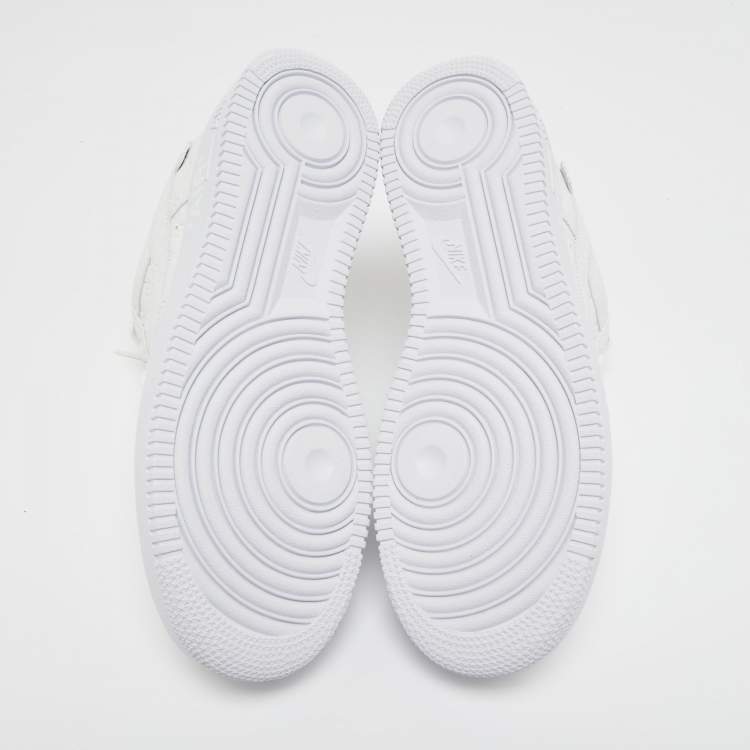 Pre Owned Louis Vuitton/Air Force  White Leather  Low Top Sneakers Size 43
