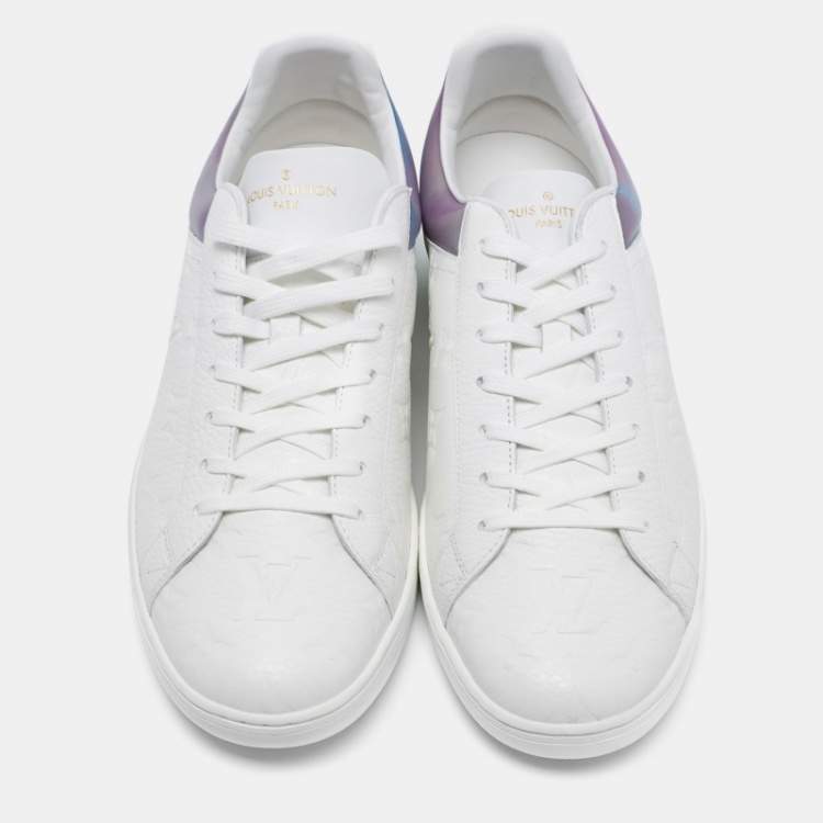 مملوكة مسبقًا Louis Vuitton White Leather Luxembourg Sneakers Size 42