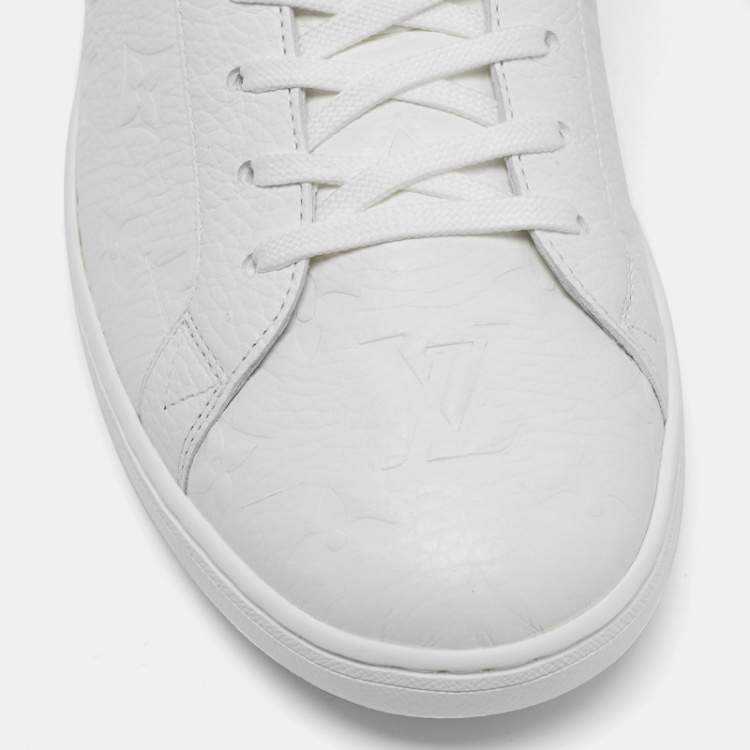 مملوكة مسبقًا Louis Vuitton White Leather Luxembourg Sneakers Size 42