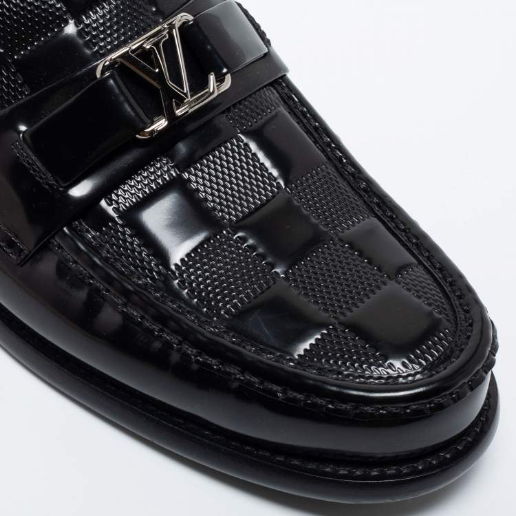 Pre Owned Louis Vuitton Black Leather  Moajor Mule Sandals Size 42