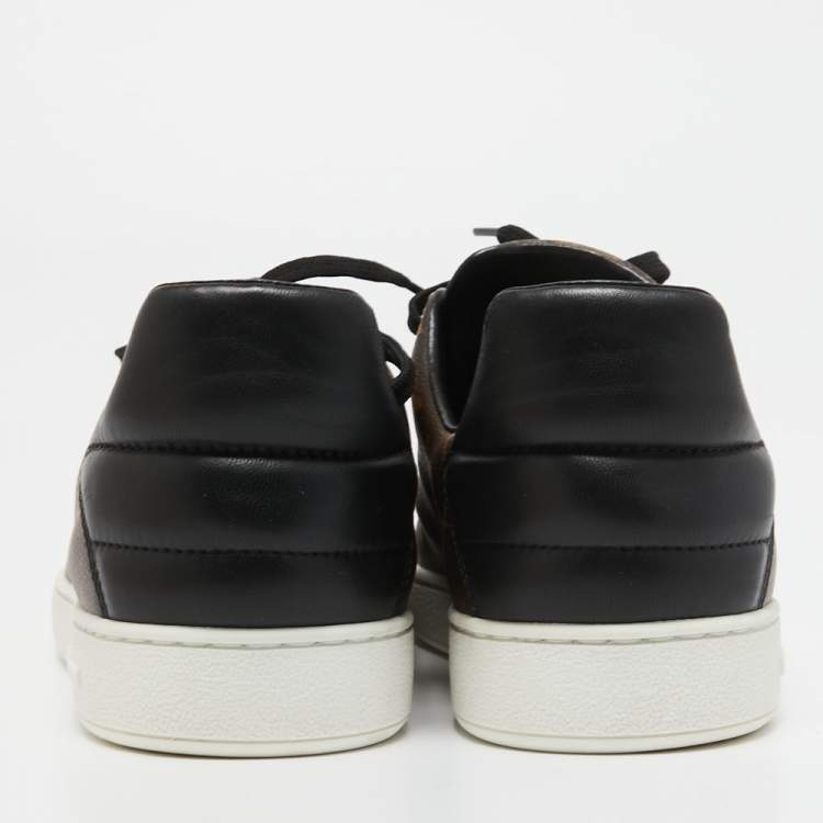 Pre Owned Louis Vuitton Brown Monogram Front Low Top Sneakers Size 41.5 