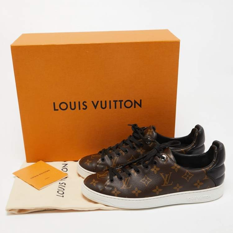 Pre Owned Louis Vuitton Brown Monogram Front Low Top Sneakers Size 41.5 
