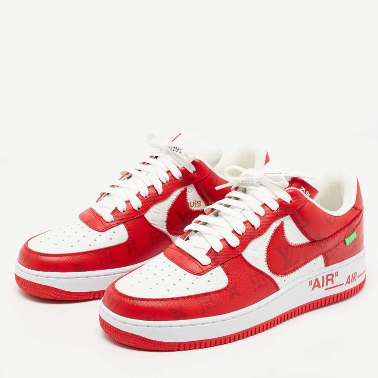 Geneeskunde Verwacht het stap Louis Vuitton x Nike Red/White Monogram Canvas and Leather Air Force 1  Sneakers Size 43 Louis Vuitton | TLC