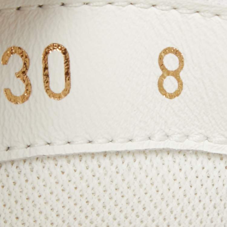 Pre Owned Louis Vuitton White Leather Luxembourg Sneakers Size 42