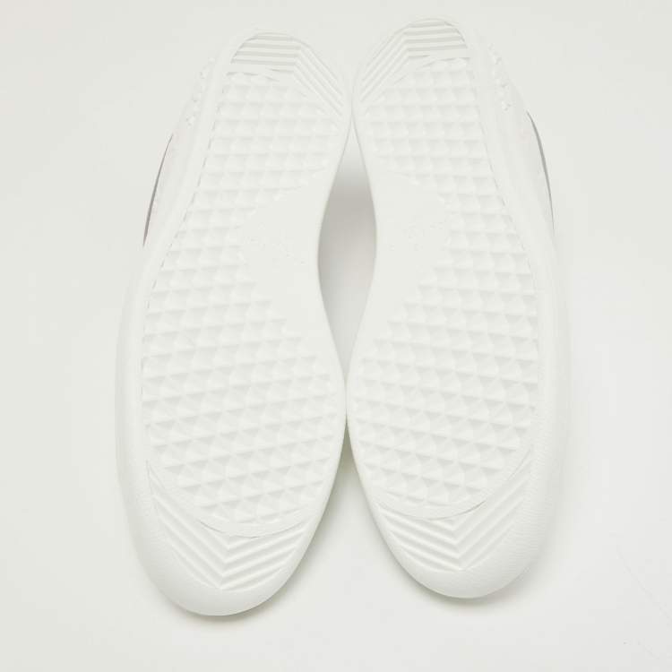 Pre Owned Louis Vuitton White Leather Luxembourg Sneakers Size 42