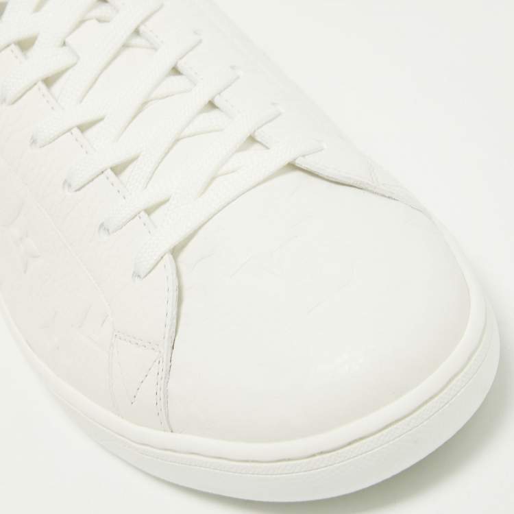 Pre Owned Louis Vuitton White Leather Luxembourg Sneakers Size 42