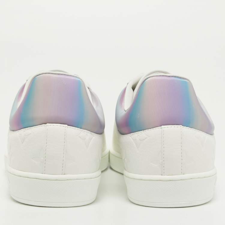Pre Owned Louis Vuitton White Leather Luxembourg Sneakers Size 42