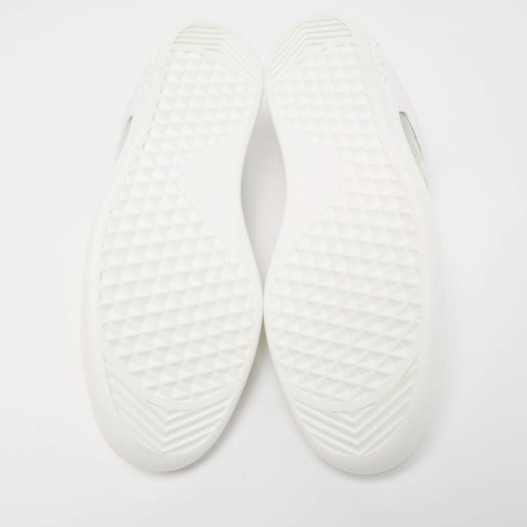 Pre Owned Louis Vuitton White/Transparent PVC and Leather Low Top Sneakers Size 41.5