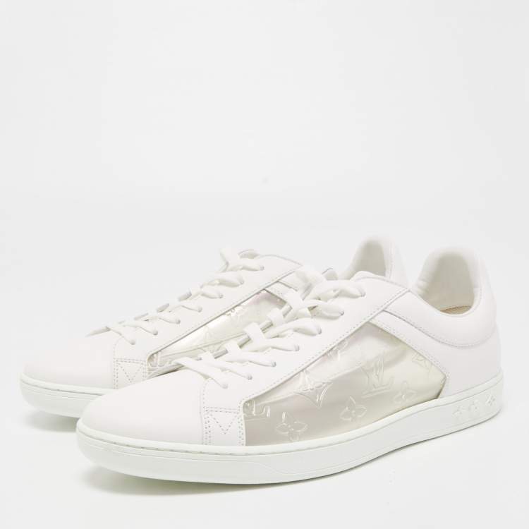 Louis Vuitton White/transparent PVC and Leather Low Top Sneakers Size 41.5