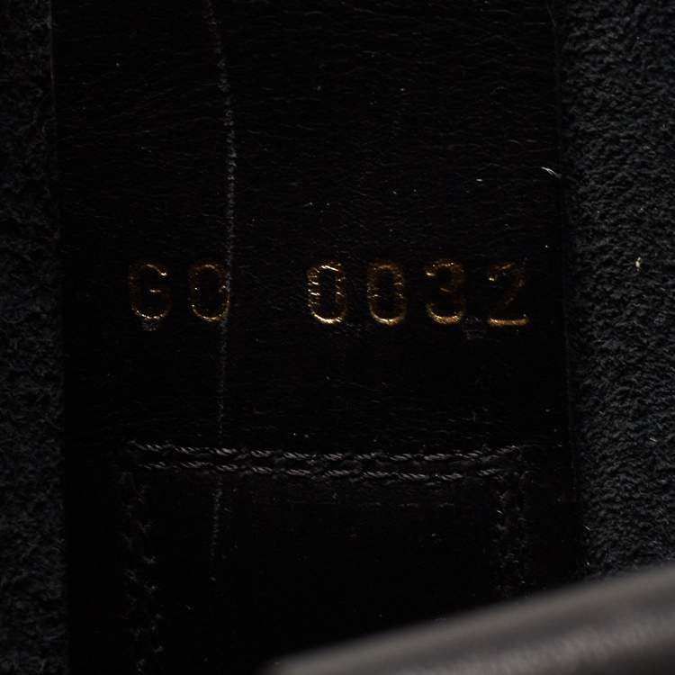 Pre Owned Louis Vuitton Black Leather Mid Calf Boots Size 42
