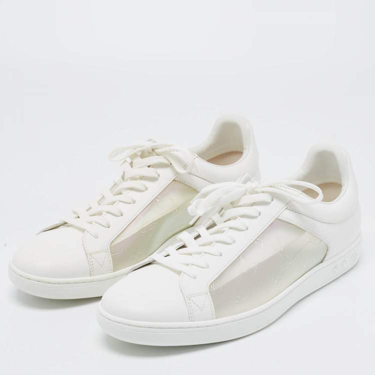 Louis Vuitton White Leather and PVC Luxembourg Sneakers Size 41