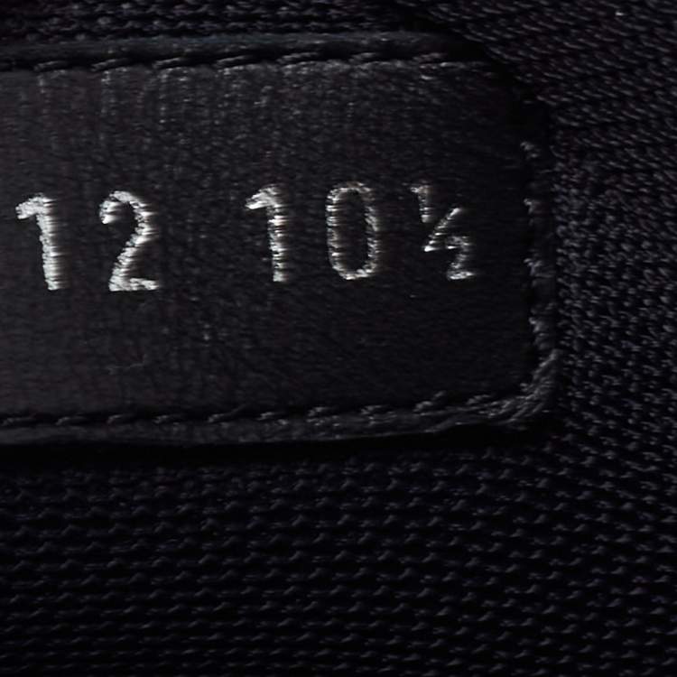 Pre Owned Louis Vuitton Black Monogram Embossed Leather Luxembourg Sneakers Size 44.5 