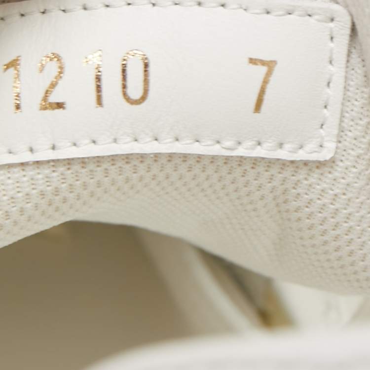 Pre Owned Louis Vuitton White Leather and PVC Low Top Sneakers Size 41