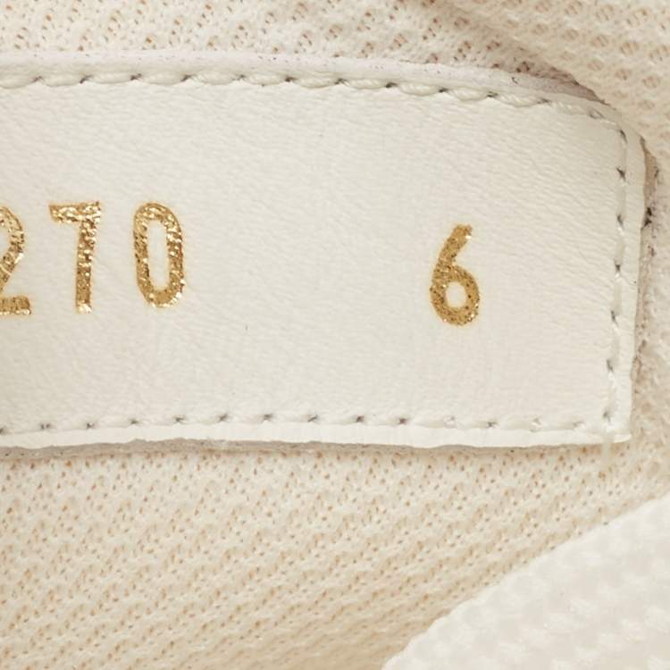 Pre Owned Louis Vuitton White/Black Leather Gradient Check Print Luxembourg Sneakers Size 40