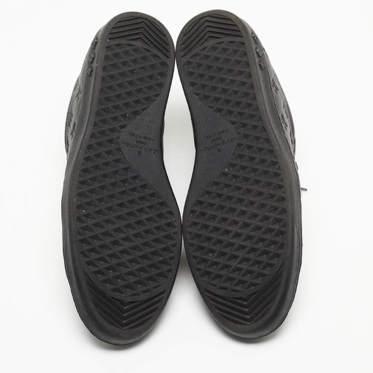 Pre Owned Louis Vuitton Black Leather Luxembourg Sneakers Size 45