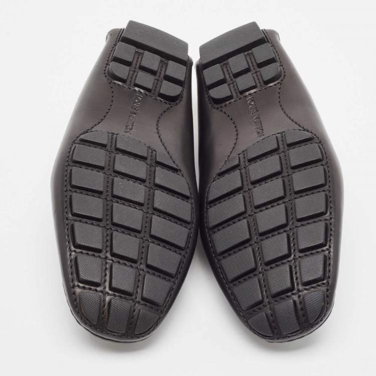 Pre Owned Louis Vuitton Black Leather Monte Carlo Loafers Size 40.5
