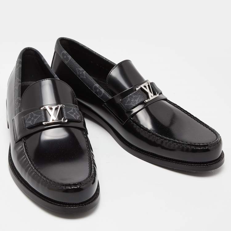 Pre Owned Louis Vuitton Monogram Canvas and Leather Major Loafers Size 43