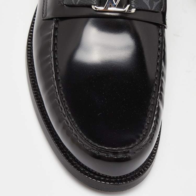 Pre Owned Louis Vuitton Monogram Canvas and Leather Major Loafers Size 43