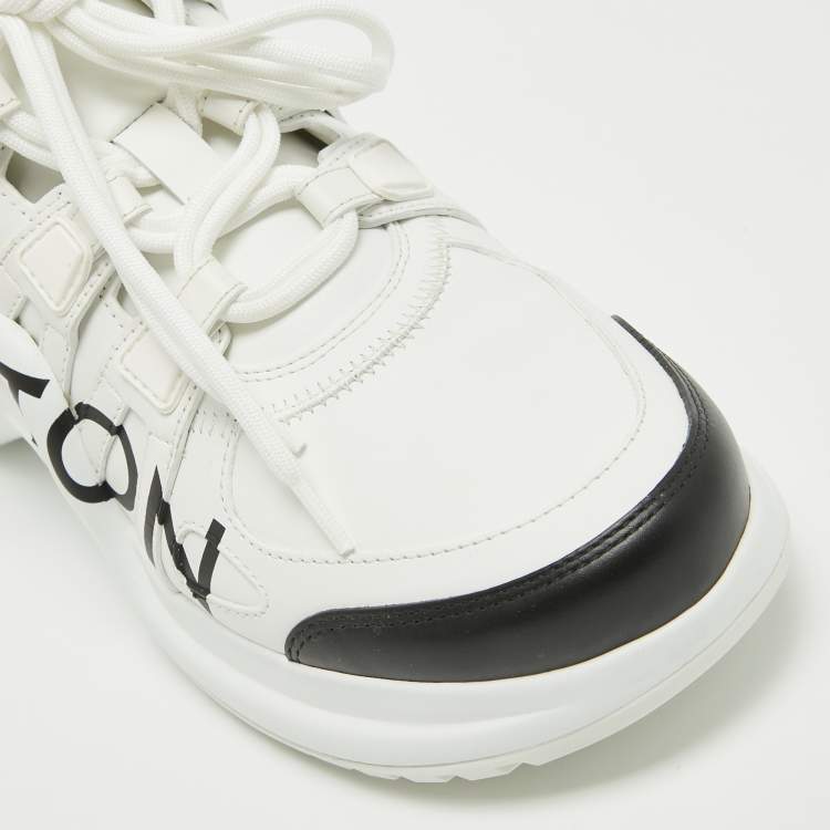 Pre Owned Louis Vuitton White/Black Leather Archlight Sneakers Size 41