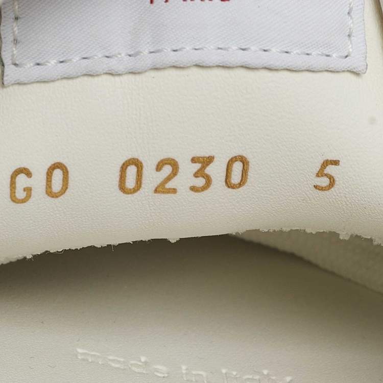 Pre Owned Louis Vuitton White/Iridescent Leather and PVC Run Away Sneakers Size 39