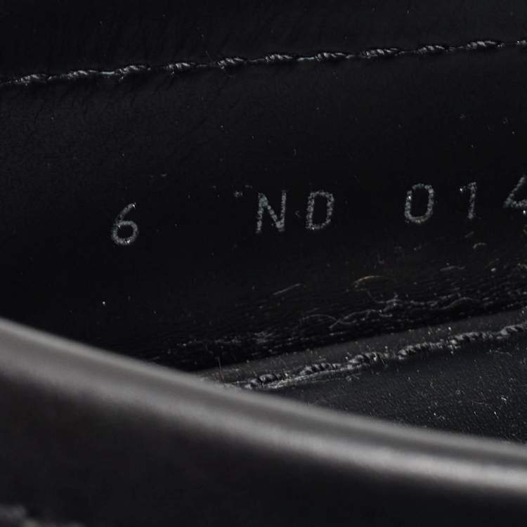 Pre Owned Louis Vuitton Black Leather Hockenheim Loafers Size 40