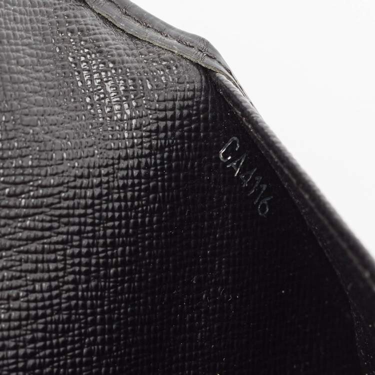 Pre Owned Louis Vuitton Black Epi Leather Pocket Agenda Cover