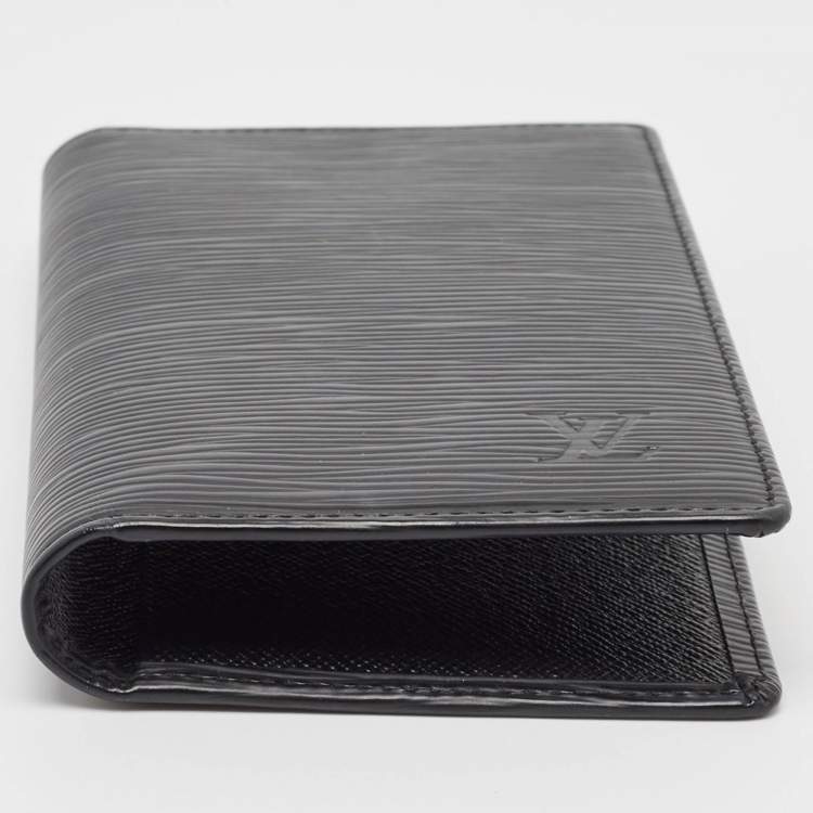 Pre Owned Louis Vuitton Black Epi Leather Pocket Agenda Cover