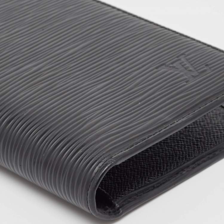 Pre Owned Louis Vuitton Black Epi Leather Pocket Agenda Cover