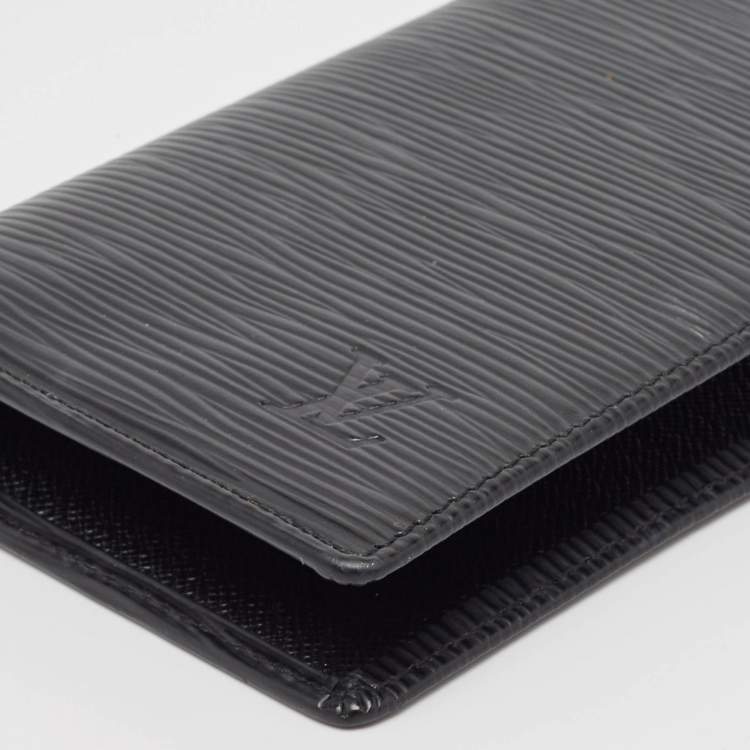 Pre Owned Louis Vuitton Black Epi Leather Pocket Agenda Cover