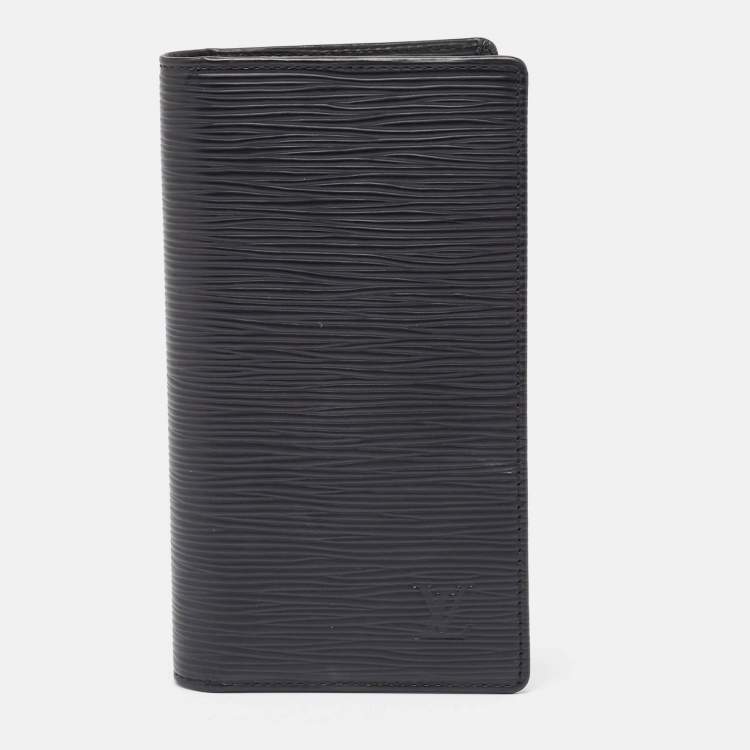 Pre Owned Louis Vuitton Black Epi Leather Pocket Agenda Cover