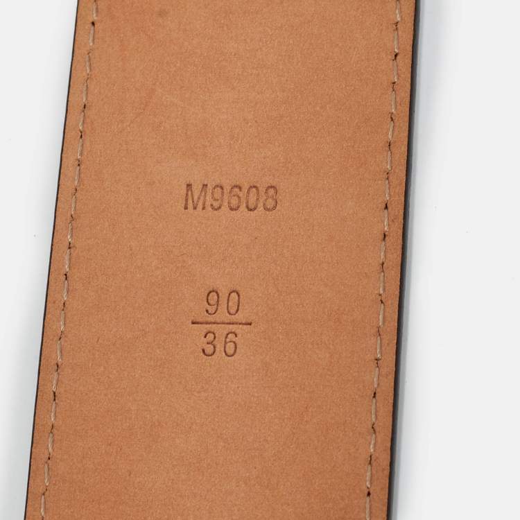 Pre Owned Louis Vuitton Monogram Canvas LV Initiales Belt 90CM