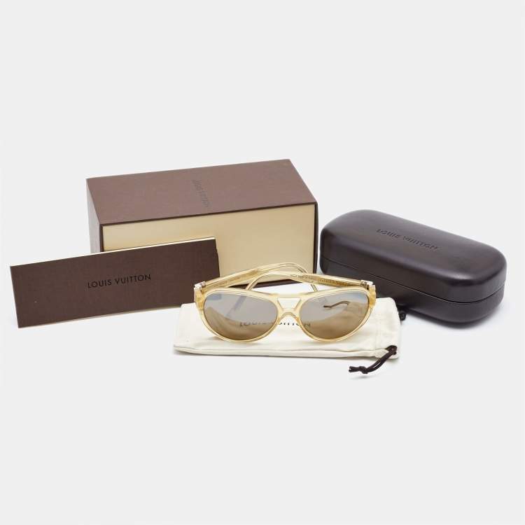Pre Owned Louis Vuitton Light Yellow Z0185W Aviator Sunglasses