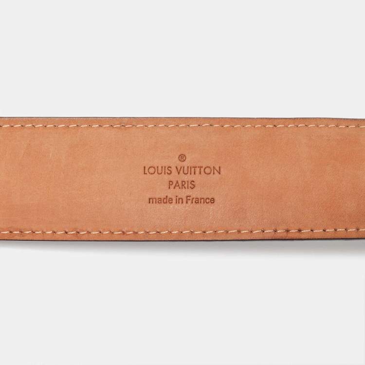 Pre Owned Louis Vuitton Monogram Canvas LV Cut Belt 90CM