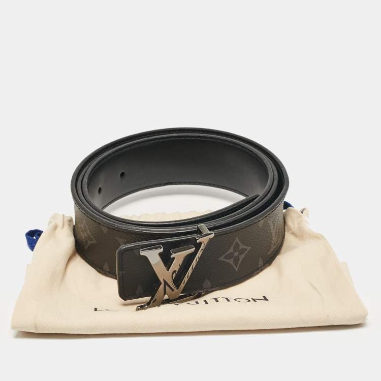 Pre Owned Louis Vuitton Monogram Eclipse Canvas LV Initiales Belt 110 CM