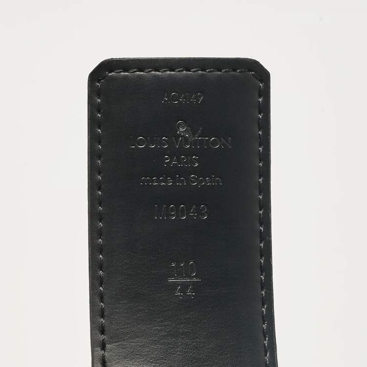 Pre Owned Louis Vuitton Monogram Eclipse Canvas LV Initiales Belt 110 CM