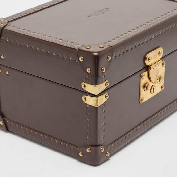 Pre Owned Louis Vuitton Brown Leather Boite Montre Case
