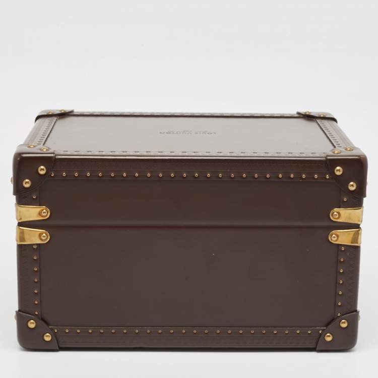 Pre Owned Louis Vuitton Brown Leather Boite Montre Case