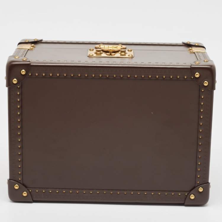 Pre Owned Louis Vuitton Brown Leather Boite Montre Case