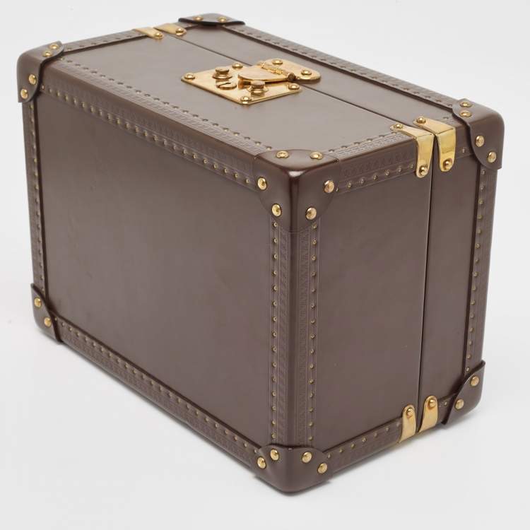 Pre Owned Louis Vuitton Brown Leather Boite Montre Case